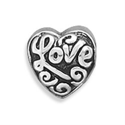 Heart Bead with "Love"