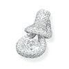 Image 1 : Rhodium Plated CZ Knot Design Slide