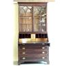 Image 1 : VERY FINE GEORGE III INLAID MAHOGANY BUREAU BOOKCASE