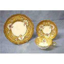 THIRTY-NINE PIECE ROYAL CAULDON PORCELAIN PART DESSERT SERVICE