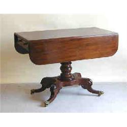 GOOD FEDERAL MAHOGANY SOFA TABLE