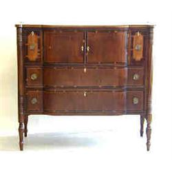 FINE FEDERAL INLAID MAHOGANY CHEST