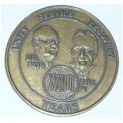 VINTAGE AA DR. BOB & BILL W. *XXXVII* COIN *RARE AU HIGH GRADE*!! COIN CAME OUT OF SAFE!!