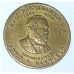 1881-DIED JAMES GARFIELD PRESIDENT COIN *RARE-HARD TO FIND*!! COIN CAME OUT OF SAFE BOX!!
