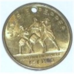 JAMES E. PEPPER HOLED FOR A NECKLACE COIN *RARE HARD TO FIND*!! COIN CAME OUT OF SAFE BOX!!