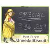 Image 1 : Uneeda Biscuit Cardboard "Black Board" Sign