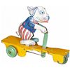 Image 1 : J. Chein Dog on a Scooter Tin Pull Toy