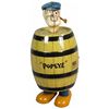 Image 1 : J. Chein Popeye Barrel Walker Tin Wind Up Toy