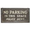 Image 1 : Police Department No Parking Wood Sand Sign