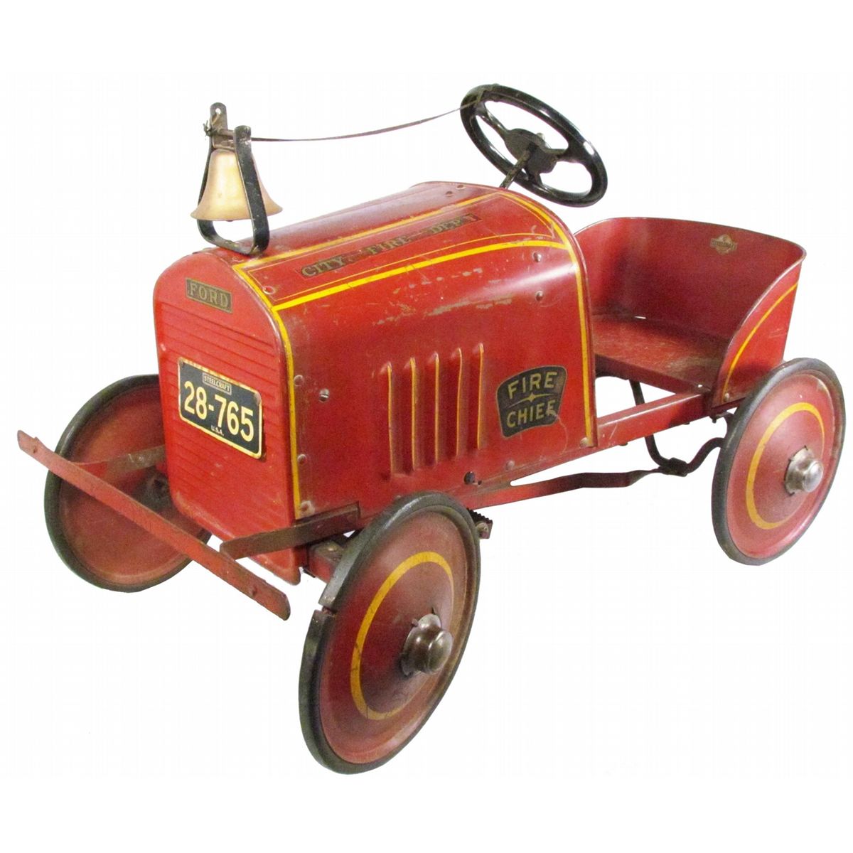 1920's Steelcraft Fire Chief Ford Pedal Car