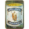 Image 1 : Wellman Groceries Self Framed Tin Sign