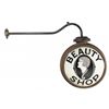 Image 1 : Beauty Shop Milk Glass Hanging Sign