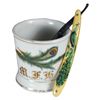 Image 1 : Peacock Shaving Mug and Straight Razor