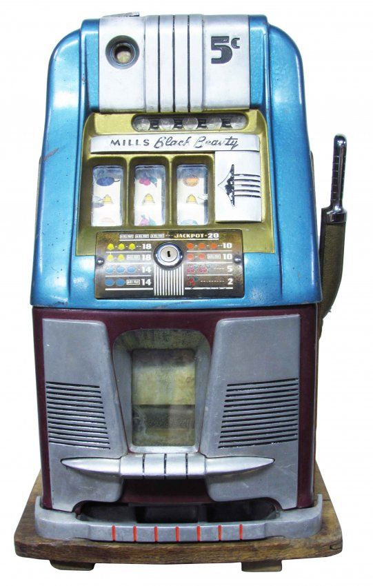 Mills Black Beauty Five Cent Slot Machine