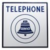 Image 1 : Telephone Service Porcelain Flange Sign
