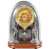 Image 1 : Figural Clock with Glass Dome Cover