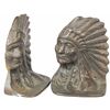 Image 1 : Cast Iron Native American Chief Bookends