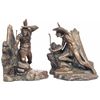 Image 1 : Native American Motif Bronze Bookends