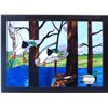 Image 1 : Leaded and Slag Glass Mallard Duck Window