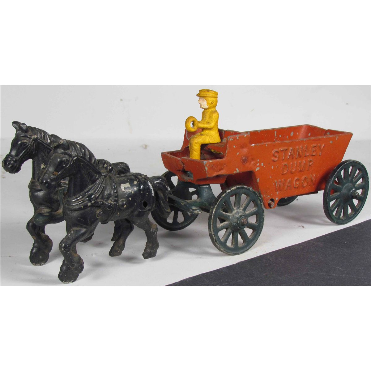 Stanley Cast Iron Horse Drawn Dump Wagon