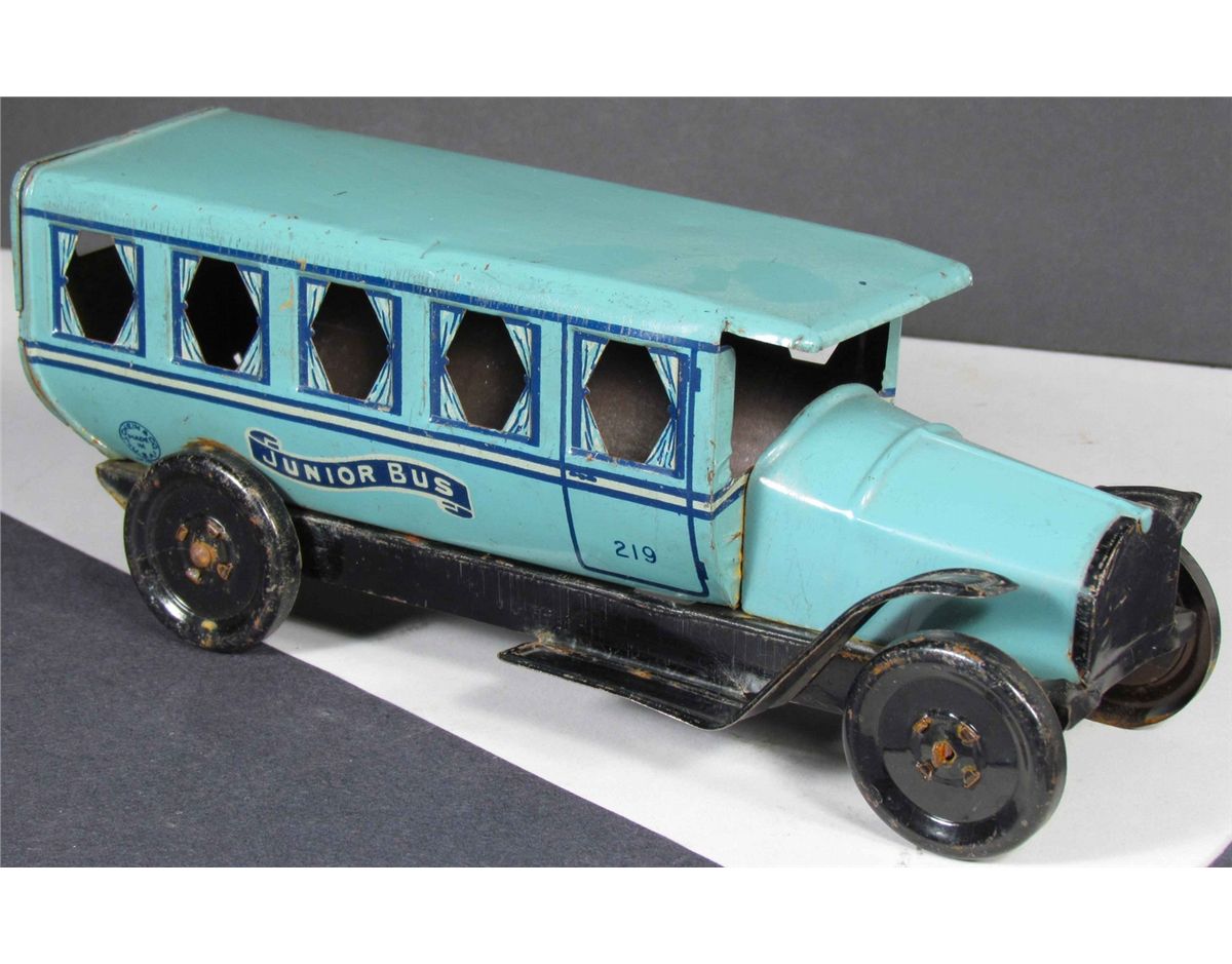 J Chein No 219 Junior Bus Tin Litho Toy J Chein No 219 Junior Bus Tin Litho Toy