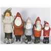 Image 1 : Five Belsnickle Paper Mache Figures
