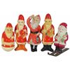 Image 1 : Five Celluloid Santa Figures, Ca. 1930
