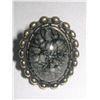 Image 1 : 28CTW GRAY OVAL BRASS RING SIZE 6