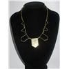 Image 1 : 103CTW 7-SLABS BLACK BRASS NECKLACE;18INCH