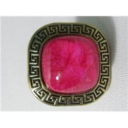 45CTW PINK BRASS RING SIZE 6
