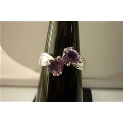 10.30 ctw Amethyst  Ring .925 Sterling Silver