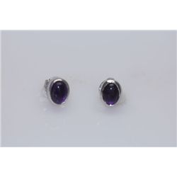 13.75 CTW AMETHYST EARRING .925 STERLING SILVER