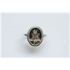 Image 1 : NATURAL 24.30 CTW SMOKY TOPAZ OVAL RING .925 STERLING S