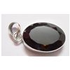 Image 1 : NATURAL 39.10 CTW BLACK ONEX OVAL PENDANT .925 STERLING