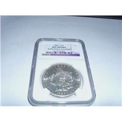 1886-S MORGAN DOLLAR BU MS NGC DETAILS...MH
