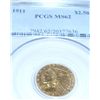 Image 1 : 1911 $2 1/2 GOLD INDIAN HEAD PCGS MS-62