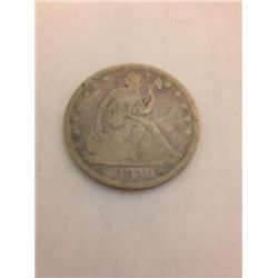 1859 LIBERTY SEATED SILVER HALF DOLLAR