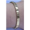 Image 1 : STAINLESS STEEL CZ SQUARE FLOWER DESIGN TWISTED BANGLE