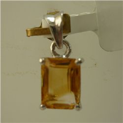 5.25 CTW CITRINE PENDANT .925 STERLING SILVER