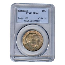 Certified Commemorative Half Dollar Robinson MS64 PCGS