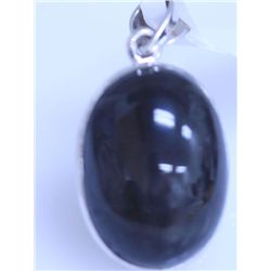 30.50 CTW BLACK STAR PENDANT .925 STERLING SILVER