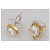 Image 1 : NATURAL 12.86 CTW PEARL EARRING .925 STERLING SILVER WI