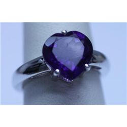 19.25 CTW AMETHYST RING .925 STERLING SILVER