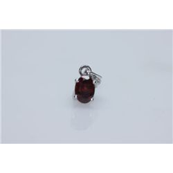 4.75 CTW GARNET PENDANT .925 STERLING SILVER