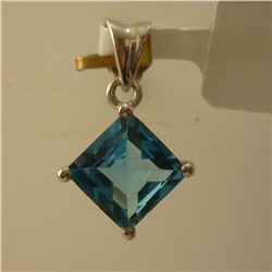 9.25 CTW BLUE TOPAZ PENDANT .925 STERLING SILVER