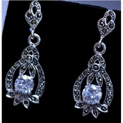 39.50 CTW CZ ANTIQUE LOOKING JEWELRY .925 STERLING SILV