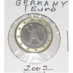 2002 GERMANY 1 EURO COIN *RARE AU HIGH GRADE* COIN CAME OUT OF PRIVATE EURO COIN COLLECTION!!