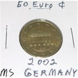 2002 GERMANY 50 EURO CENT COIN *RARE MS HIGH GRADE* COIN CAME OUT OF PRIVATE EURO COIN COLLECTION!!