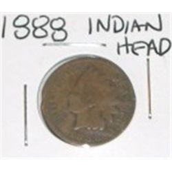 1888 INDIAN HEAD PENNY *RARE EARLY COIN*!! PENNY CAME OUT OF SAFE!!