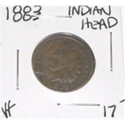 1883 INDIAN HEAD PENNY RED BOOK VALUE IS $17.00+ *RARE VERY FINE GRADE*!! PENNY CAME OUT OF SAFE!!
